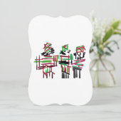Drie notenkrakers Kerstmis Kaart (Staand voorkant)