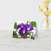 Drie ochtendgloriën kaart (Gele Bloem)