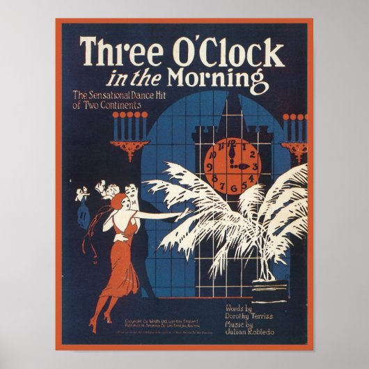 Drie O'Clock in het Morning Songbook Hoesje Poster (Voorkant)