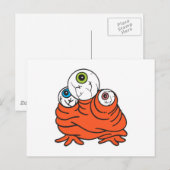drie-ogen monster briefkaart (Voorkant / Achterkant)
