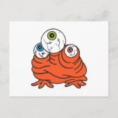 drie-ogen monster briefkaart (Voorkant)