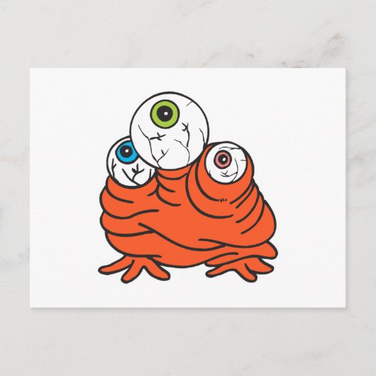 drie-ogen monster briefkaart (Voorkant)