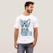 Drie-ogige Kitten Grappige Onbeleefde Kat Grunge K T-shirt (Voorkant volledig)