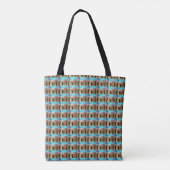 Drie olifanten bij het zonnepatroon, tote bag (Achterkant)