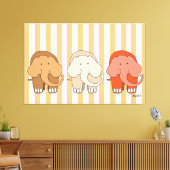 Drie Olifanten Canvas Kunst (Insitu (Woonkamer))