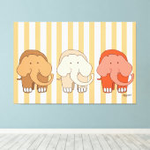 Drie Olifanten op Canvas Kunst (Insitu (Houten vloer))