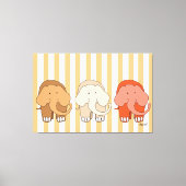 Drie Olifanten op Canvas Kunst (Voorkant)