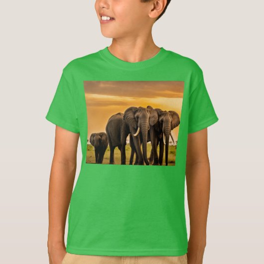 Drie Olifanten Tegen Ivoorexploitatie | T-shirt (Voorkant)