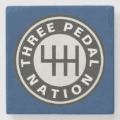 DRIE Onderzetter PEDAL NATION Stone (Voorkant)