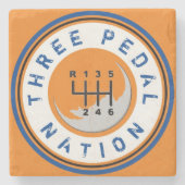 DRIE Onderzetter PEDAL NATION Stone (Voorkant)