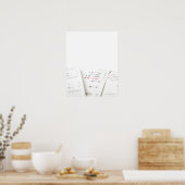 Drie ontvangstbewijzen op witte achtergrond. Er zi Poster (Keuken)
