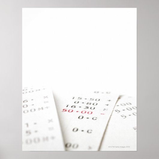 Drie ontvangstbewijzen op witte achtergrond. Er zi Poster (Voorkant)