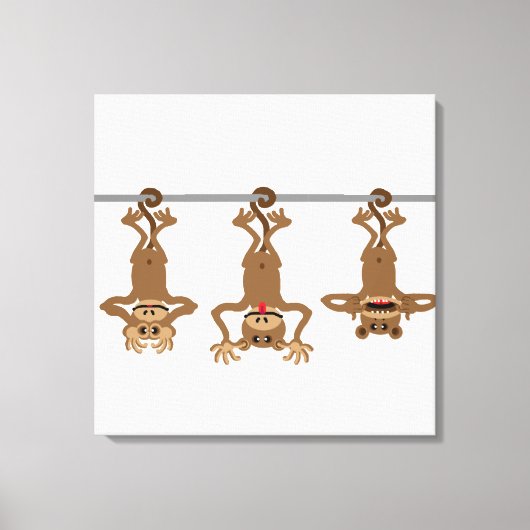 Drie onverstandige apen canvas afdruk (Voorkant)