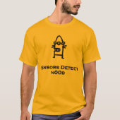 Drie oog bot sensoren detecteren n00b t-shirt (Voorkant)