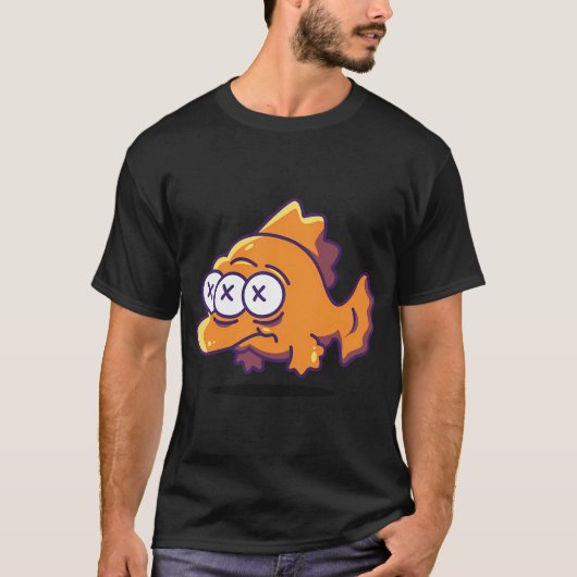 drie-oog vis t-shirt (Voorkant)