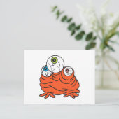 drie oogbollen monster briefkaart (Staand voorkant)