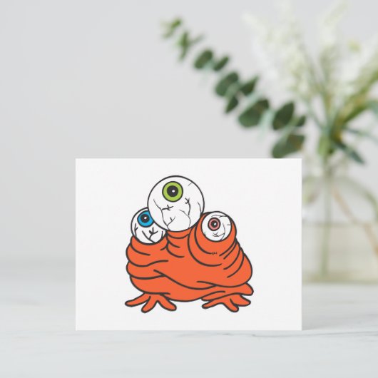 drie oogbollen monster briefkaart (Staand voorkant)