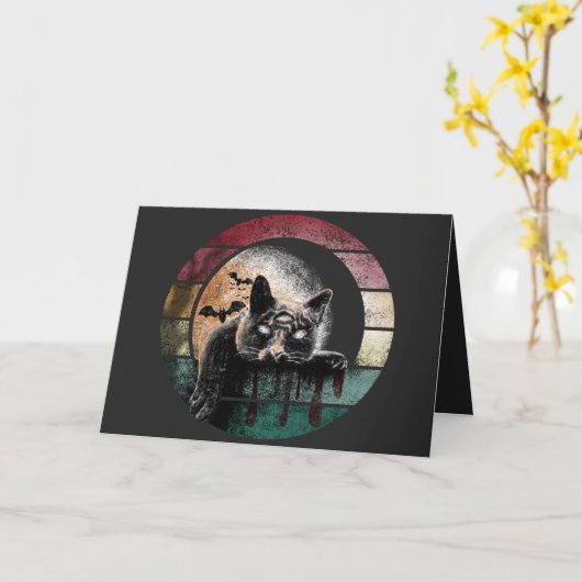 Drie oogkat kaart (Gele Bloem)