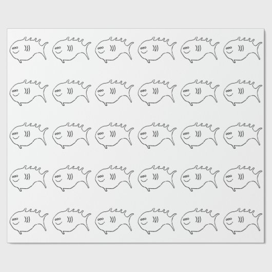 Drie oogvissen cadeaupapier (Vlak)