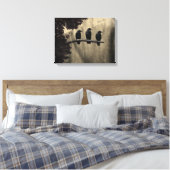 Drie op een boom canvas afdruk (Insitu (Slaapkamer))