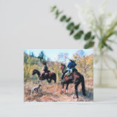 Drie op spoor briefkaart (Staand voorkant)