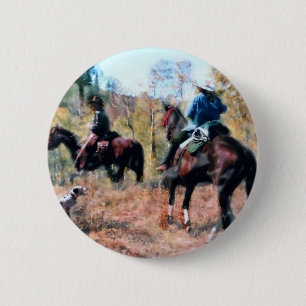 Drie op spoor ronde button 5,7 cm
