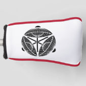 Drie open Japanse paraplu's Golfheadcover (Voorkant)