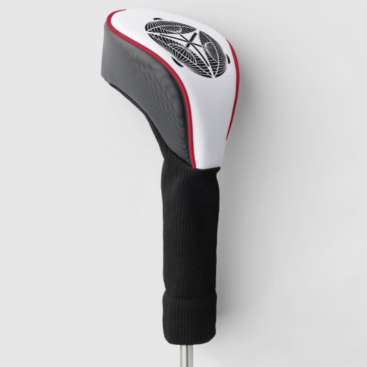 Drie open Japanse paraplu's Golfheadcover (Schuin)