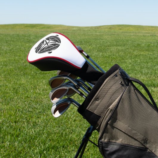 Drie open Japanse paraplu's Golfheadcover (Insitu)