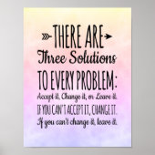 Drie Oplossingen voor elk Inspirerend van het Prob Poster (Voorkant)