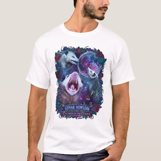 Drie Opossum Retro T-Shirt - Vintage Opossum Liefd (Voorkant)