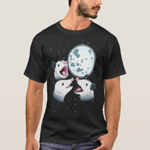 Drie Opposum Moon 3 Possum Howling on the Moon T-shirt