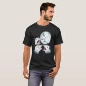 Drie Opposum Moon 3 Possum Howling on the Moon T-shirt (Voorkant volledig)