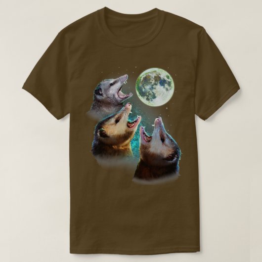 Drie Opposum Moon met 3 POSTEN en Dad Mon Co. T-shirt (Design voorkant)