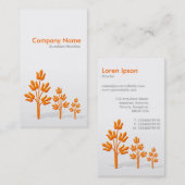 Drie Oranje bomen (verticaal) Visitekaartje (Voorkant / Achterkant)