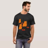 Drie Oranje Katten Illustratie T-shirt (Voorkant volledig)