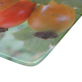 Drie oranje rozenbottels snijplank (Hoek)