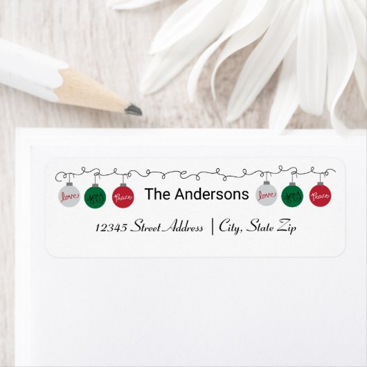 Drie Ornamenten - het Etiket van het Adres van de (Insitu)