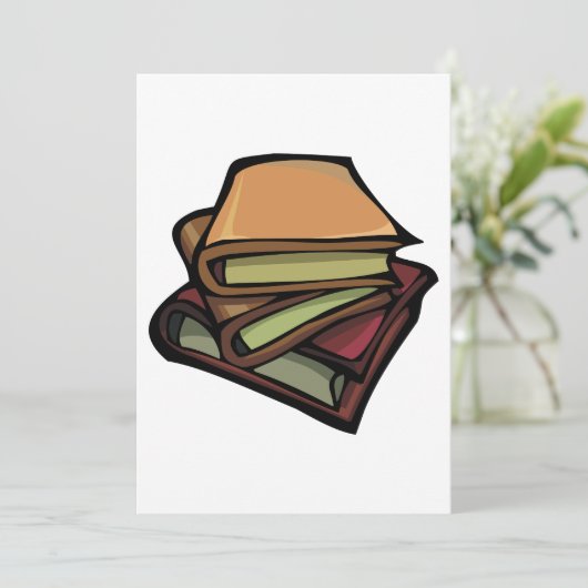 Drie oude Boeken gestapeld samen Kaart (Staand voorkant)