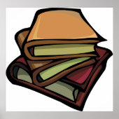 Drie oude Boeken gestapeld samen Poster (Voorkant)