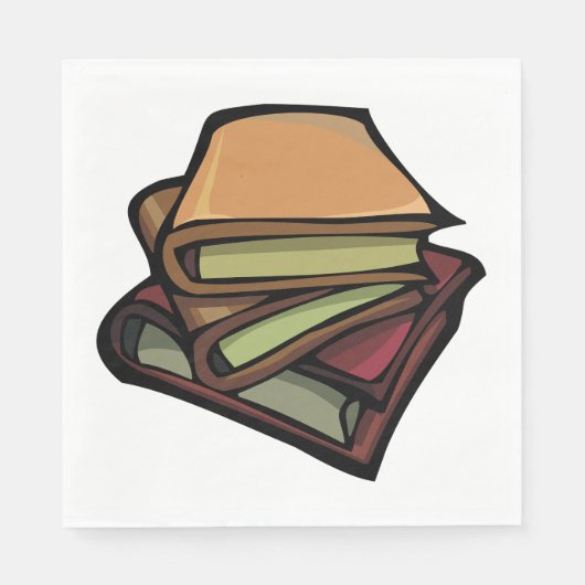 Drie oude Boeken gestapeld samen Servet (Voorkant)