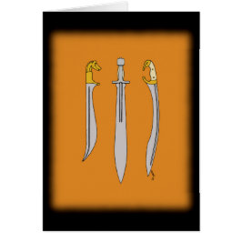 Drie oude Griekse zwaarden