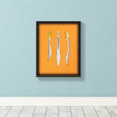 Drie oude Griekse zwaarden Canvas Afdruk (Insitu (Houten vloer))