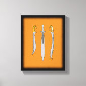 Drie oude Griekse zwaarden Canvas Afdruk (Voorkant)