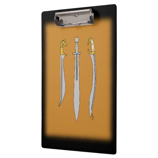 Drie oude Griekse zwaarden Klembord (Links)