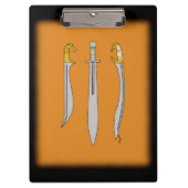 Drie oude Griekse zwaarden Klembord (Voorkant)