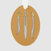 Drie oude Griekse zwaarden Ornament (voorkant)