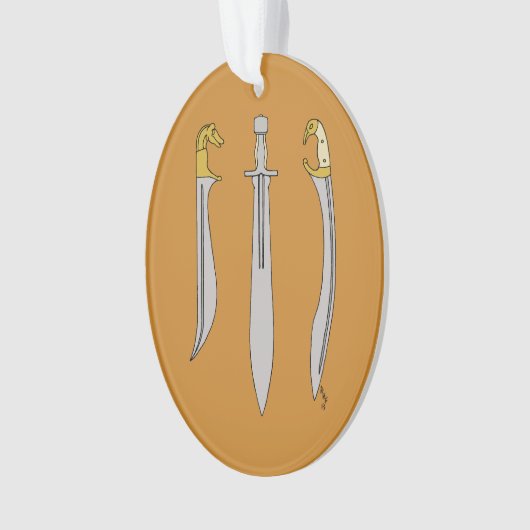 Drie oude Griekse zwaarden Ornament (voorkant)