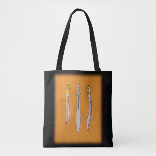 Drie oude Griekse zwaarden Tote Bag (Voorkant)