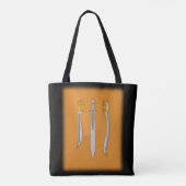 Drie oude Griekse zwaarden Tote Bag (Achterkant)